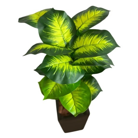 Planta Artificial Jiboia Decorativa com Vaso Fibra Sala Escritório