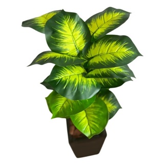 Planta Artificial Jiboia Decorativa com Vaso Fibra Sala Escritório em Oferta na Shopee