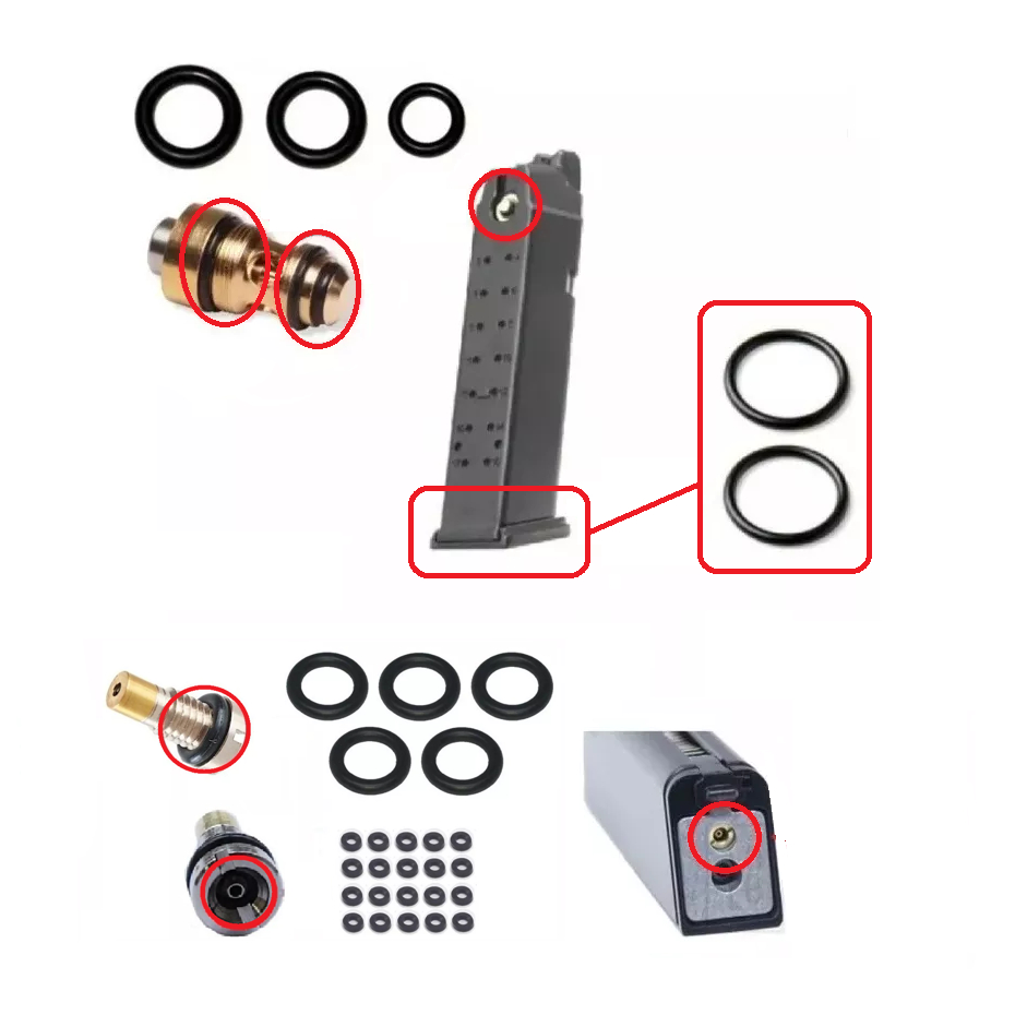 Kit C/orings De Vedação Magazine Glock Gbb Airsoft
