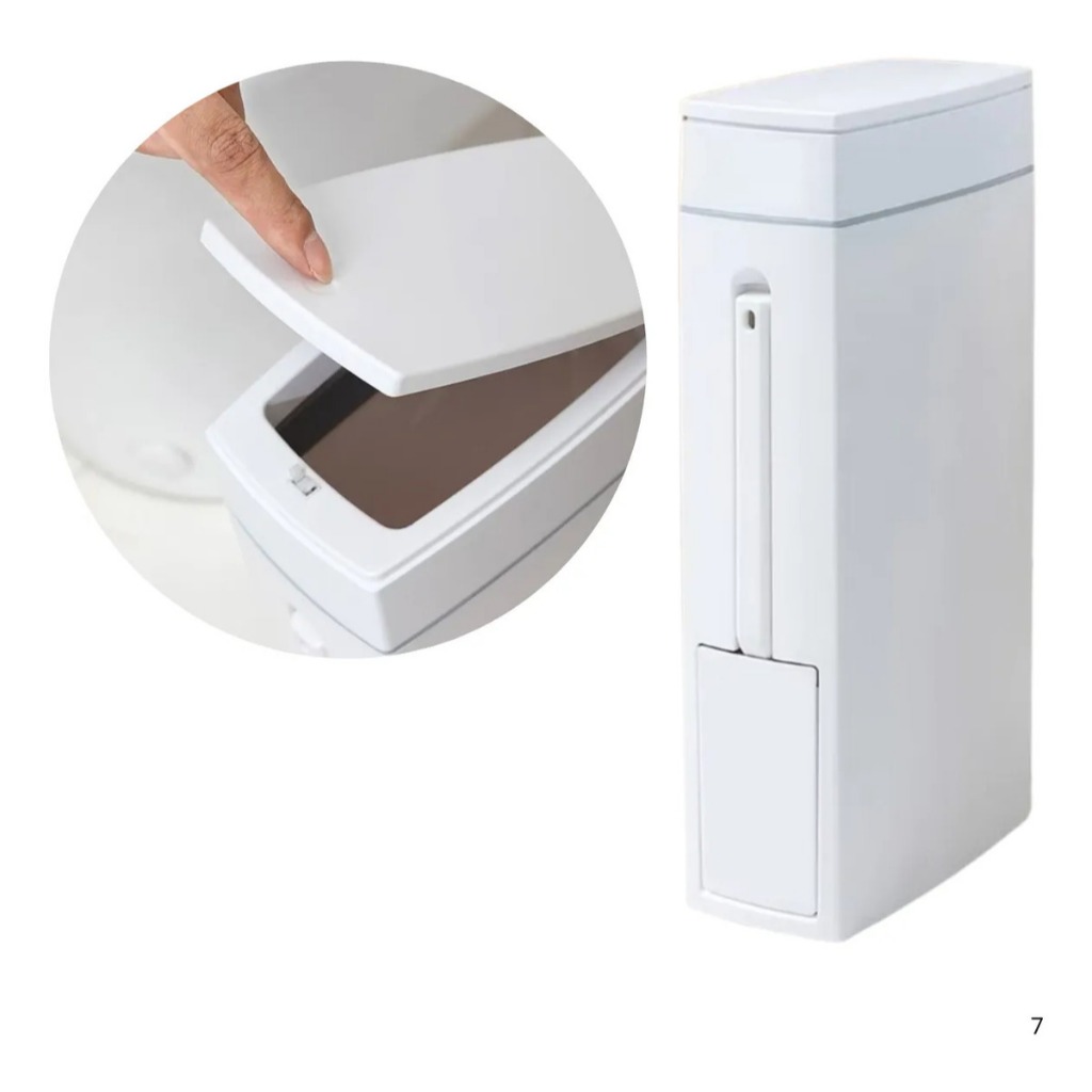 Lixeira e Escova De Vaso Sanitário Branca 4,5 em Oferta na Shopee