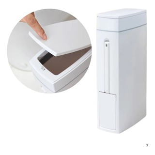 Lixeira e Escova De Vaso Sanitário Branca 4,5 em Oferta na Shopee