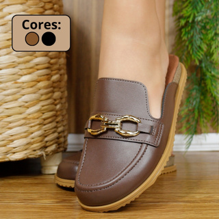Mule Moleca Feminino Canoa Sapato Fivela Tendência 5743.213 em Oferta na Shopee