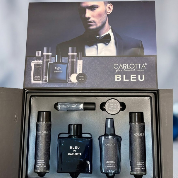 Kit Perfume Masculino Bleu de Carlotta 6 Peças Perfume Masculino Body Splash Presente Masculino — R$ 160,00 em Shopee, 11% OFF
