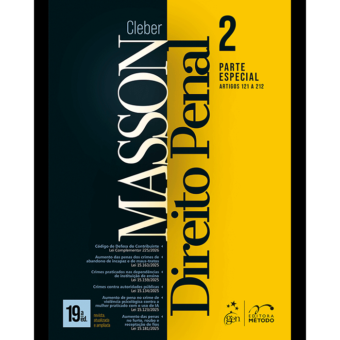 Direito Penal Vol 2 Parte Especial Arts. 121 A 212 - 19 Edição 2026 Metodo