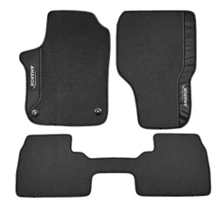 Tapete Emborrachado Amarok 2010-2027 Proteção Total Carpete Kit com 3 peças impermeável