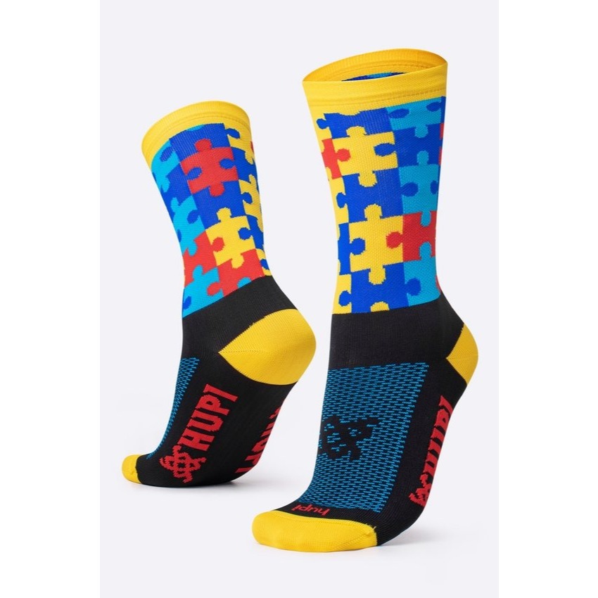 Meia HUPI Tea Autismo Colorida - LT para pés menores 34-38