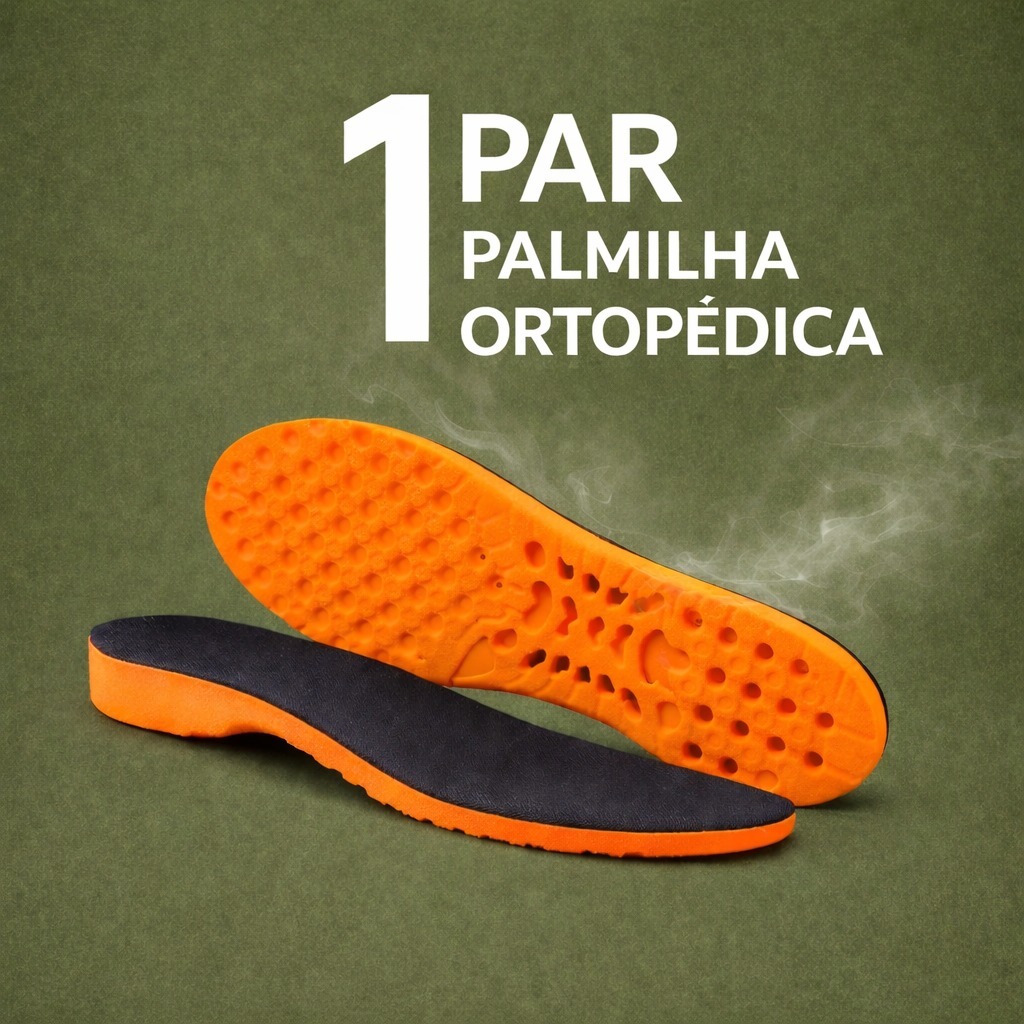Palmilha Anatômica Grossa AntiStress Dia a Dia Conforto Ideal Para Têsnis Botas Sapato Social