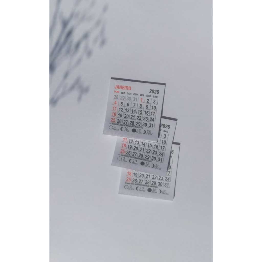 1000 blocos mini calendarios 5x5 cm para personalizar - 2026- calendario PROMOÇÃO