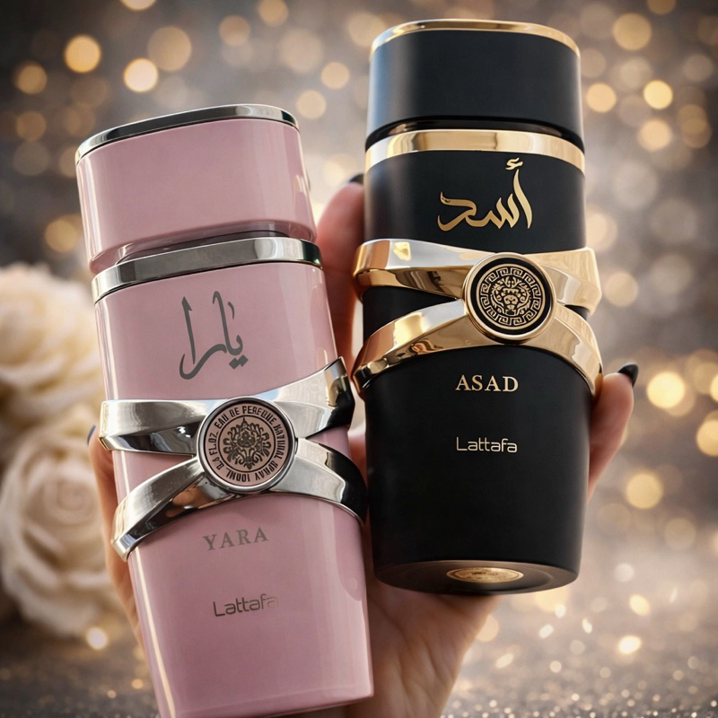 Kit Perfume Árabe Importado 100ml Lattafa Yara Rosa Lattafa Asad Masculino Lattafa