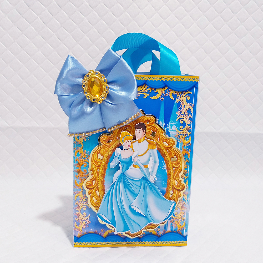Sacolinha 10x15 Pegue e monte Cinderela / CAIXA CINDERELA / LEMBRANCINHA CINDERELA / PERSONALIZADO CINDERELA /CInderela