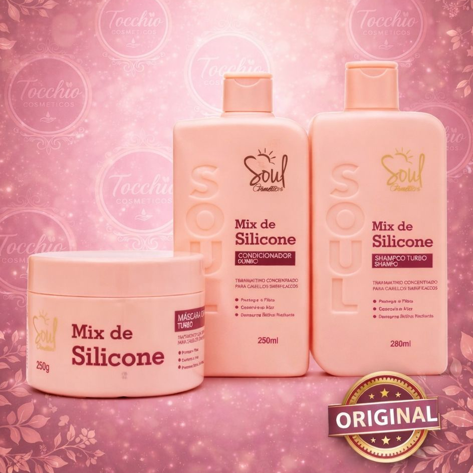 KIT CAPILAR MIX DE SILICONE SOUL 3 itens - SHAMPOO TURBO - CONDICIONADOR TURBO E MÁSCARA CAPILAR em Oferta na Shopee
