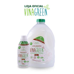 Combo Vinagreen Lava Roupas Liquido de Coco 3 l + Amaciante de Coco Concentrado 500 ml