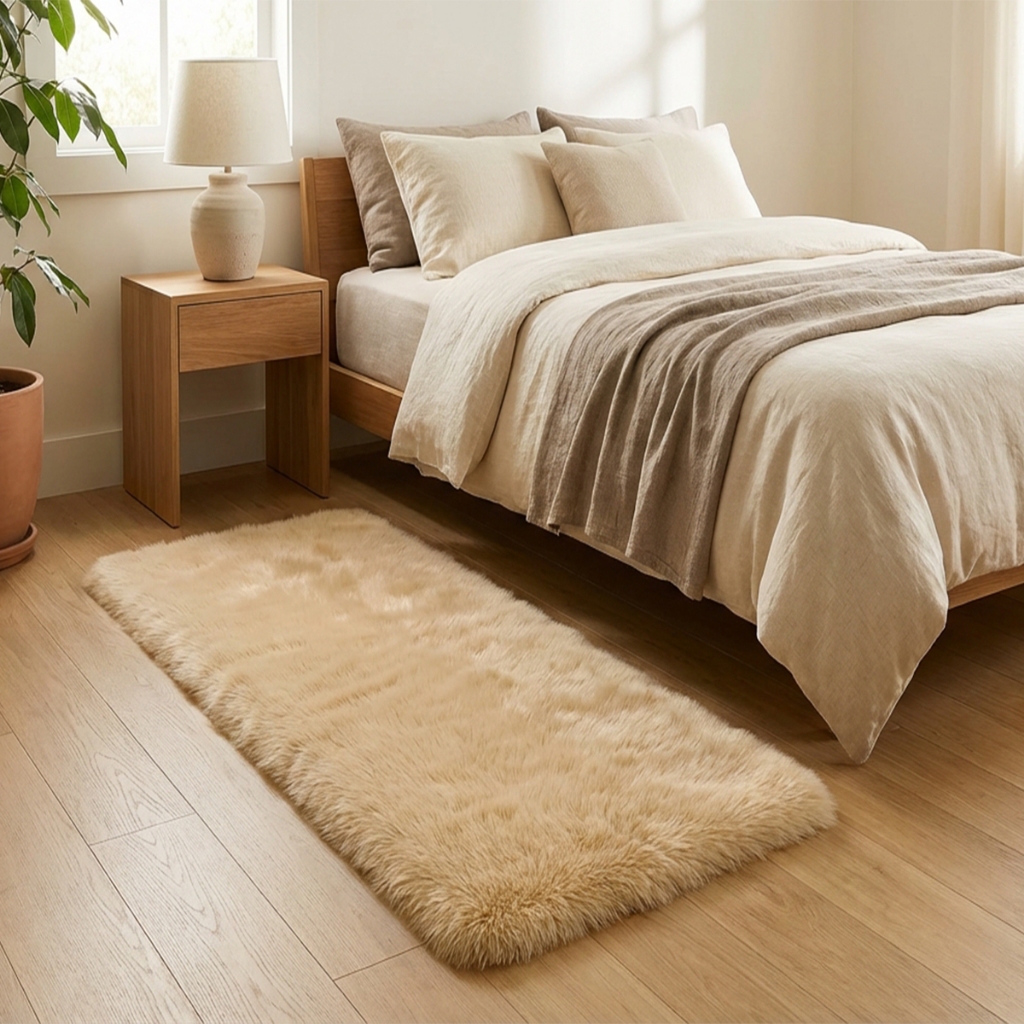 Passadeira Felpuda 2,00 X 0,60 Mt Tapete Antiderrapante Peluda