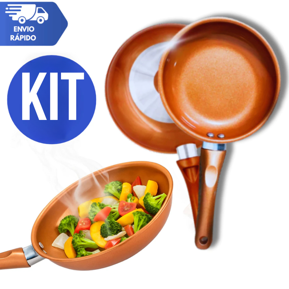 Frigideiras Antiaderente Cerâmica Alumínio Cobre 21cm  Premium Utilidades Casa Cozinha Restaurante