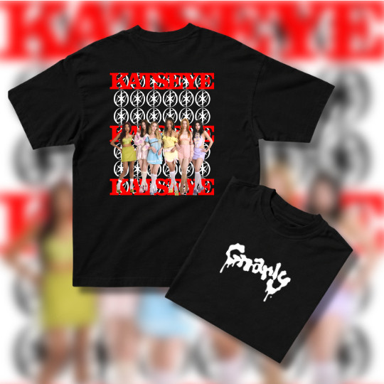 Camisa Katseye K-Pop Feminina Gnarly Música Internacional Estampa Trend Unissex l 100% Algodão