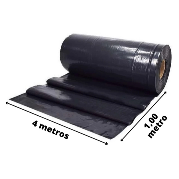 Lona Plástica Preta Para Proteção De Piso, Pintura, Obra, Embalagem