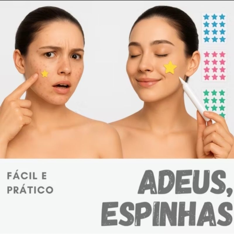 Cartela Adesivo hidrocolóide para espinha e acne