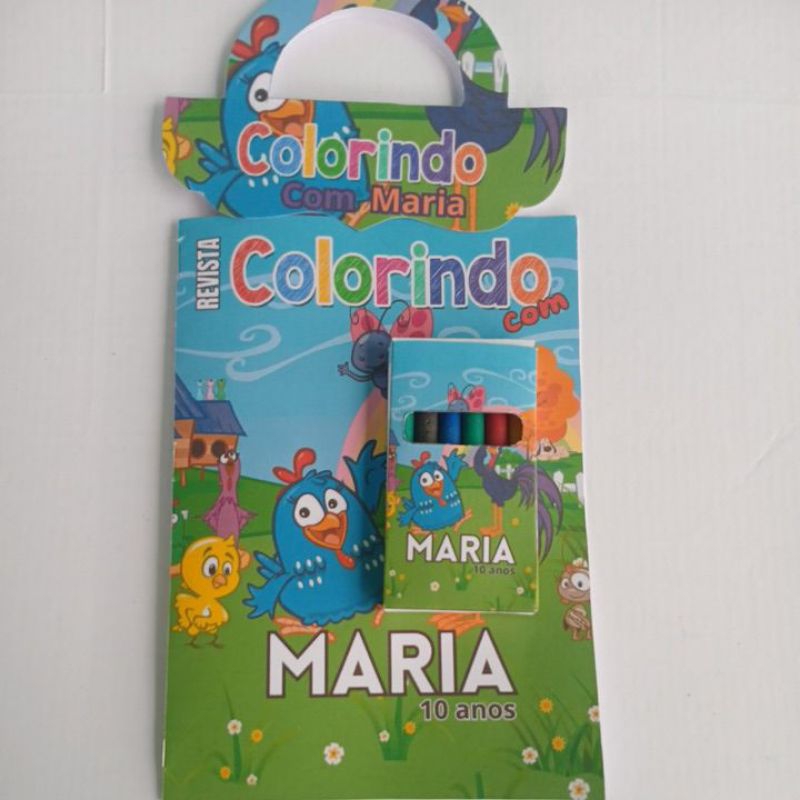 Kit Livrinho / Revistinhas de Colorir Personalizado (com Giz de Cera), Aniversário,  Festa Infantil, Lembrancinhas