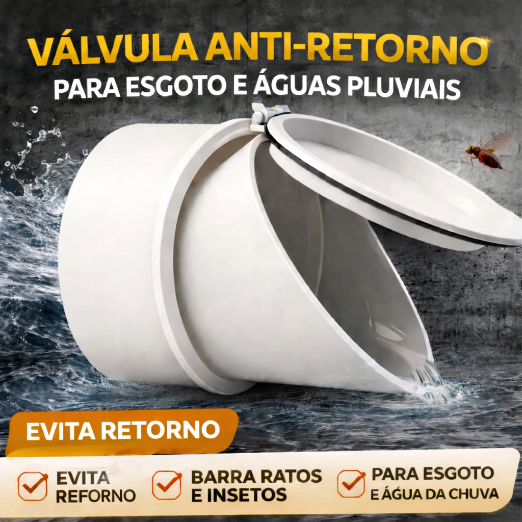 Válvula de Retenção Esgoto Branca 100mm Ponteira Evita mal cheiro animais promoção em Oferta na Shopee