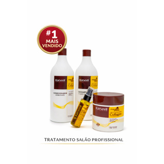 Kit 4 em 1 - Shampoo, Condicionador, Máscara e Óleo profissional... em Oferta na Shopee
