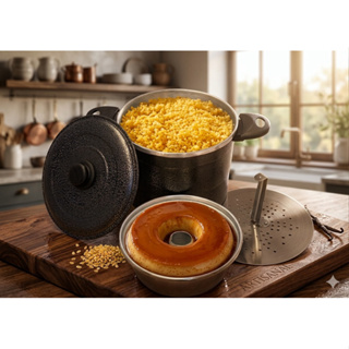 Panela Multiuso 3 em 1 Banho Maria Cuscuzeira a Vapor cozinha Legumes Pudim em Oferta na Shopee