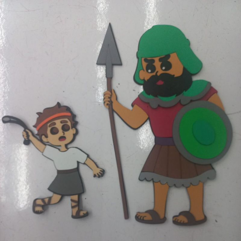 painel Davi e golias história Davi contra golias