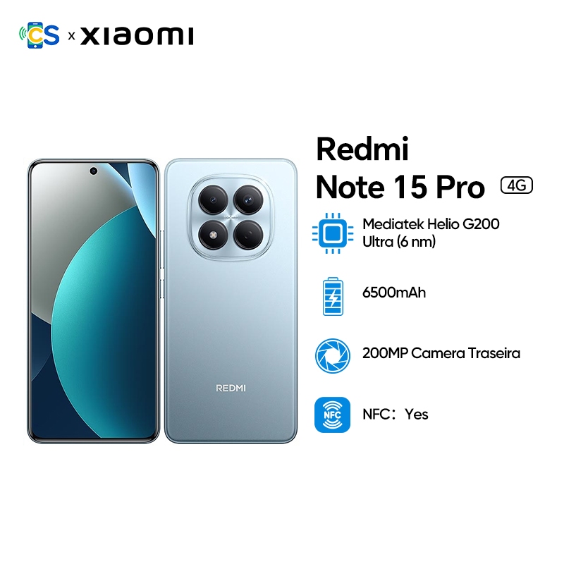 ! NOVO ! Celular Xiaomi Redmi Note 15 Pro 512GB OU 256GB com Nfc Global fonte brasil Original xiaomi oferta