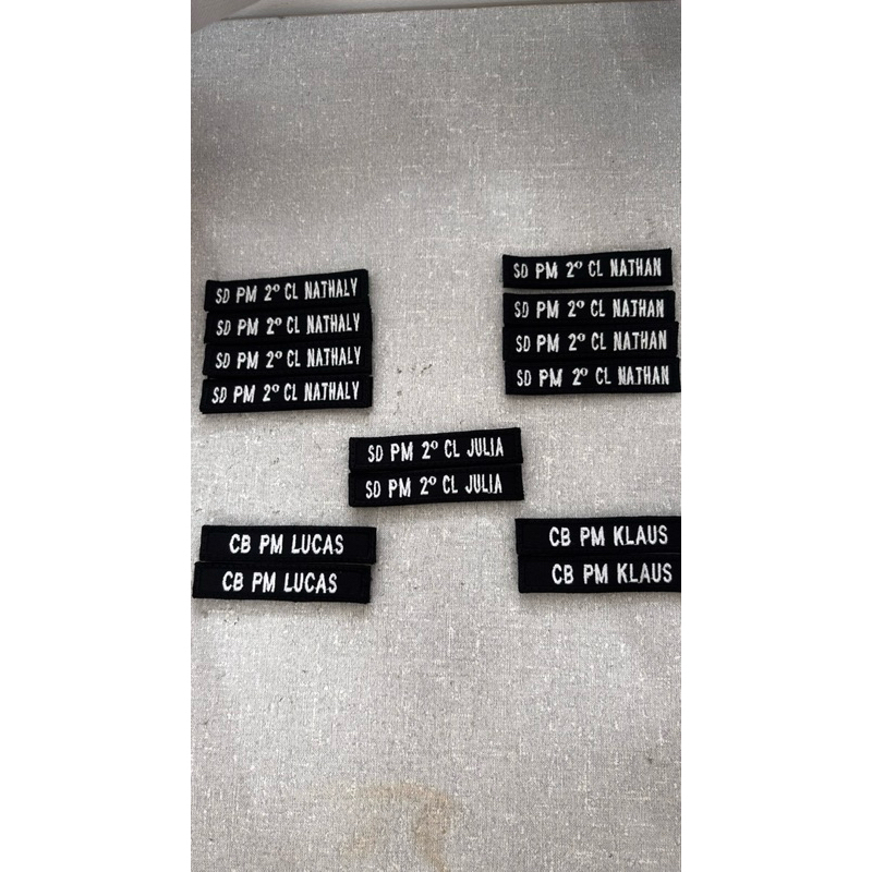 Tarjeta patch personalizada de identificação com fecho de contato velcro