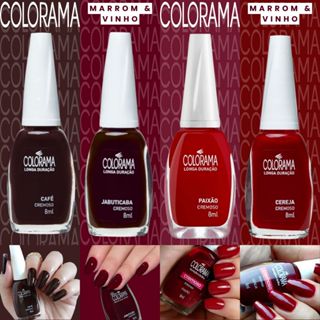 Kit 4 Esmaltes Colorama Marrons Terrosos e Vinhos Esmalte Atacado em Oferta na Shopee