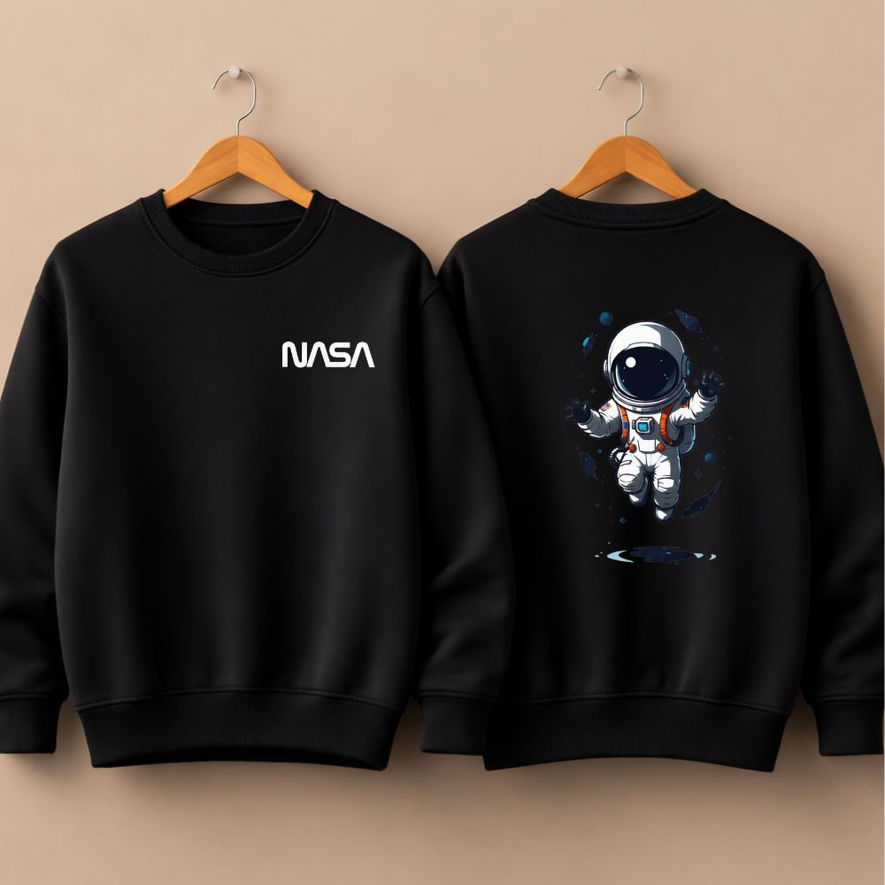 Moletom juvenil e infantil meninos astronauta nasa blusa de frio premium careca
