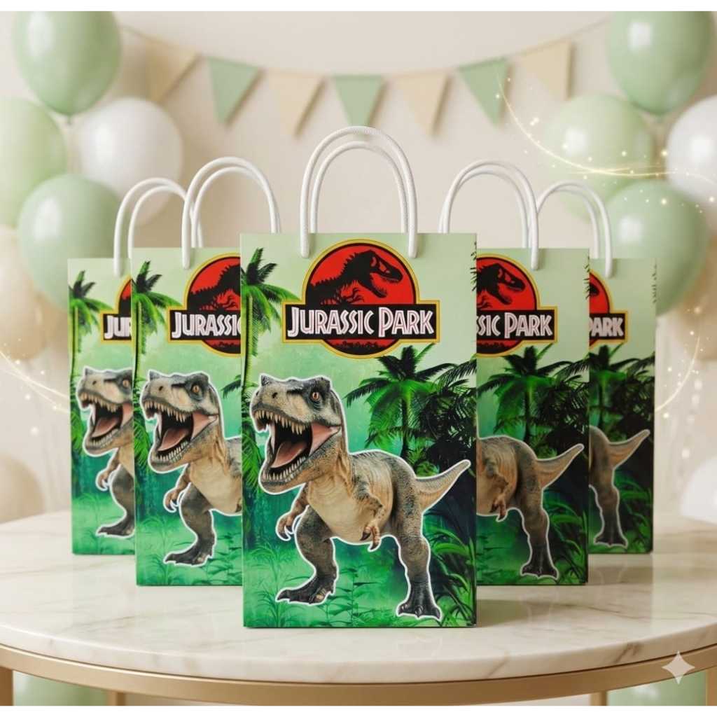 Sacolinha Surpresa Personalizada P- Lembrancinha Festa Infantil- Envio Rápido Jurassic Park- Dinossauros