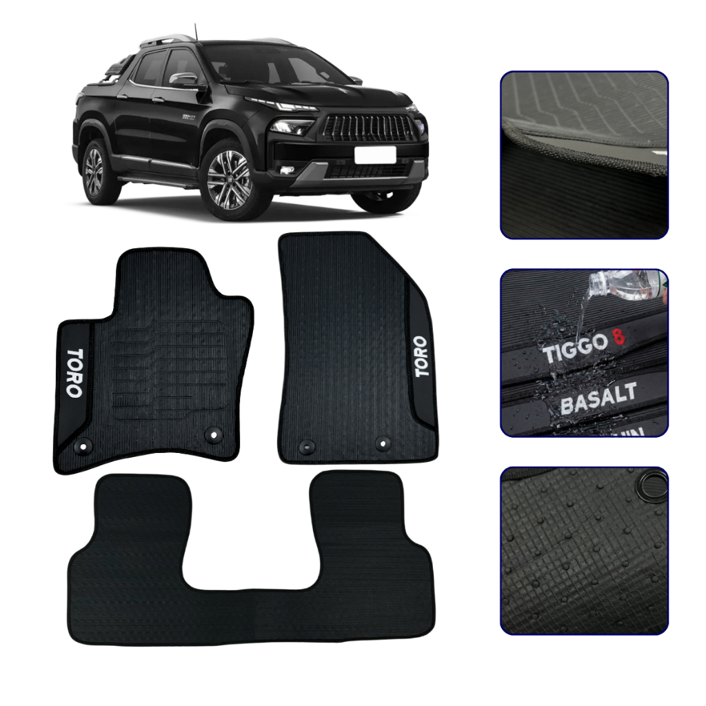 Jogo de Tapete Emborrachado Para Toro 2016 17 18 19 20 21 22 23 24 25 2026 Kit Automotivo em Oferta na Shopee