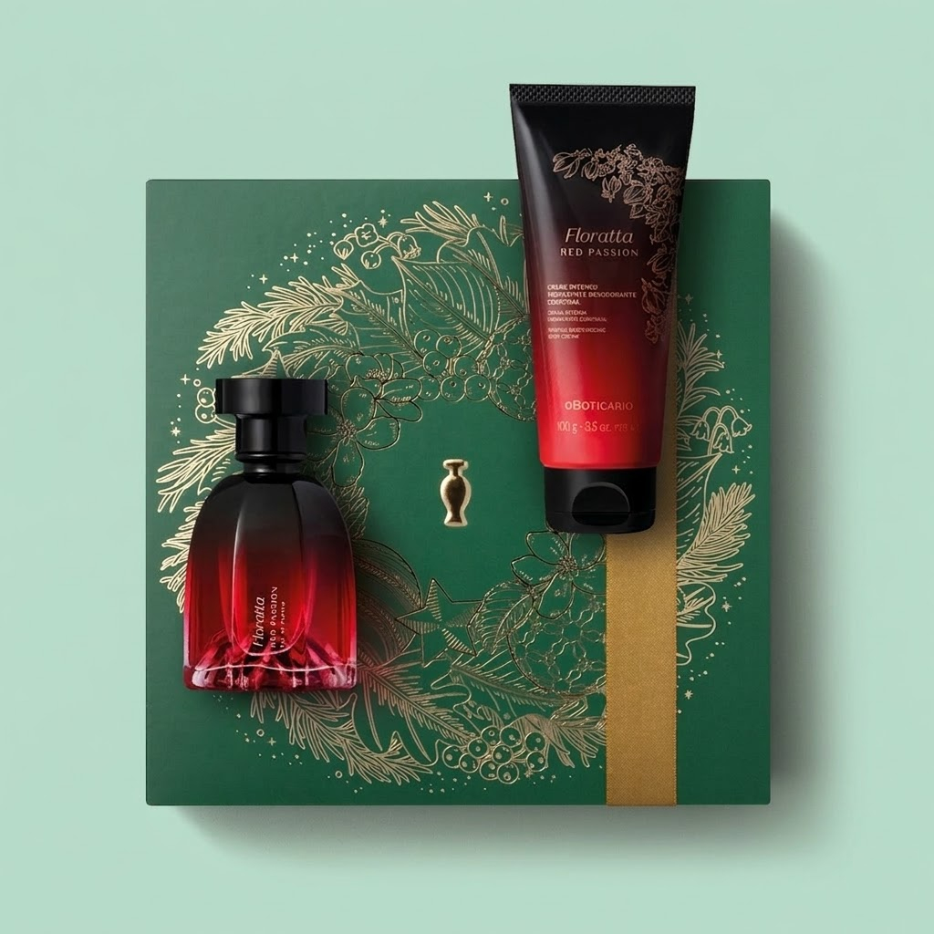 Kit Floratta Red Passion (NATAL 2025): Colônia 75ml + Loção 100g em Oferta na Shopee