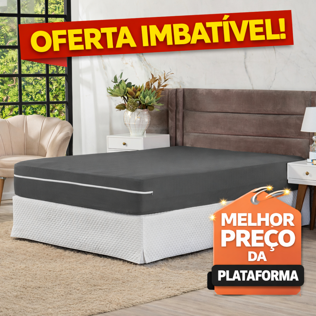 Capa Para Colchão Queen Malha Gel Com Zíper