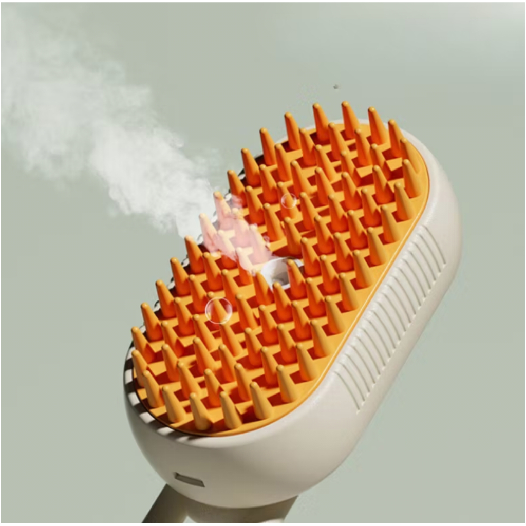 Escova a Vapor Pets Gatos Cães 3 Em 1 Escova Elétrica Pelos Pentes De Massagem Portátil — imagem 2 de 2