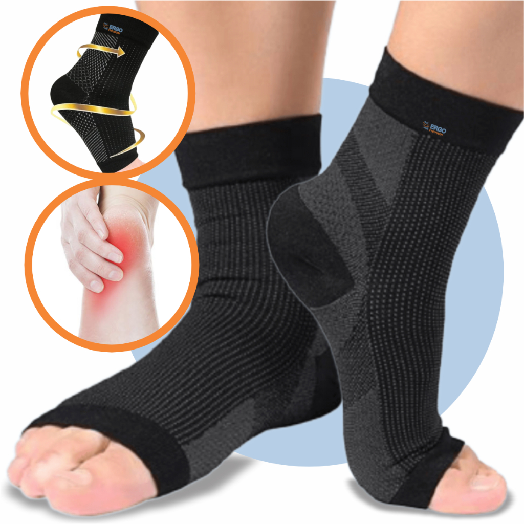 Par de Meia Ergonômica Compressora para Idosos e Gestantes / Tratamento para Inchaço e Má Circulação