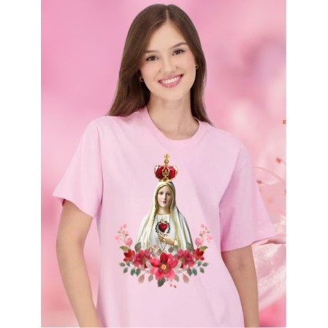 Camiseta Religiosa Nossa Senhora Aparecida Fátima Sagrado Coração de Jesus Espírito Santo