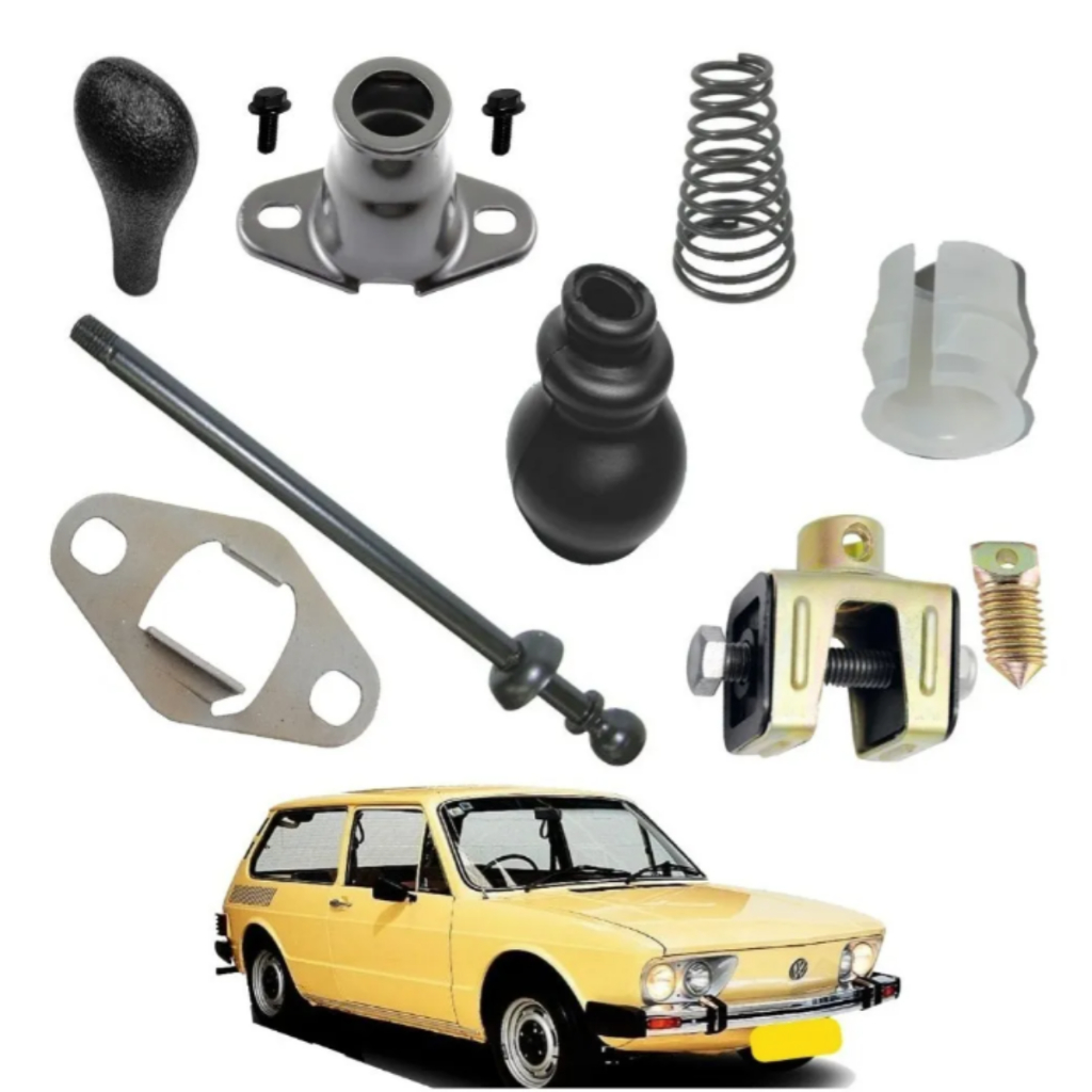 Kit Alavanca Cambio E Reparo Trambulador Brasilia Todos