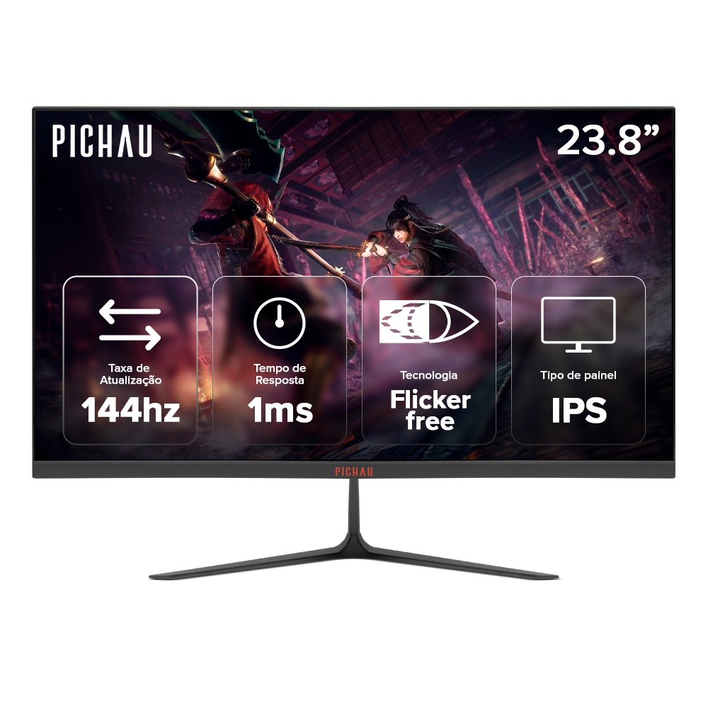 Monitor Gamer Pichau Athen V3 Neo, 23.8 Pol, IPS, FHD, 1ms, 144Hz, HDMI/VGA, PG-ATH24V3NEO-BL01 em Oferta na Shopee