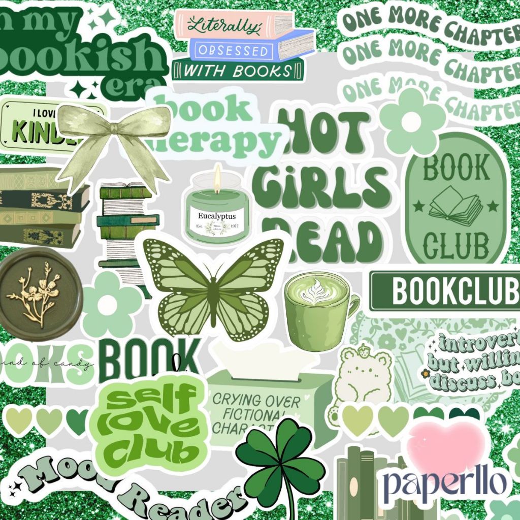 Conjunto 40 Adesivos Kindle Green Para Colagem e Decoração À Prova D`água em Oferta na Shopee