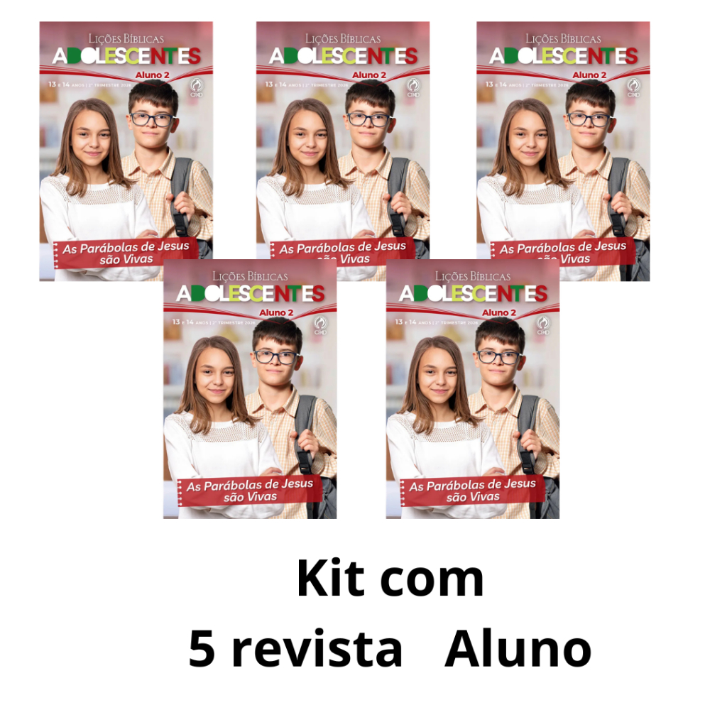 KIT COM 05 Revista Lições Bíblica Adolescentes Aluno 2º Trimestre 2026
