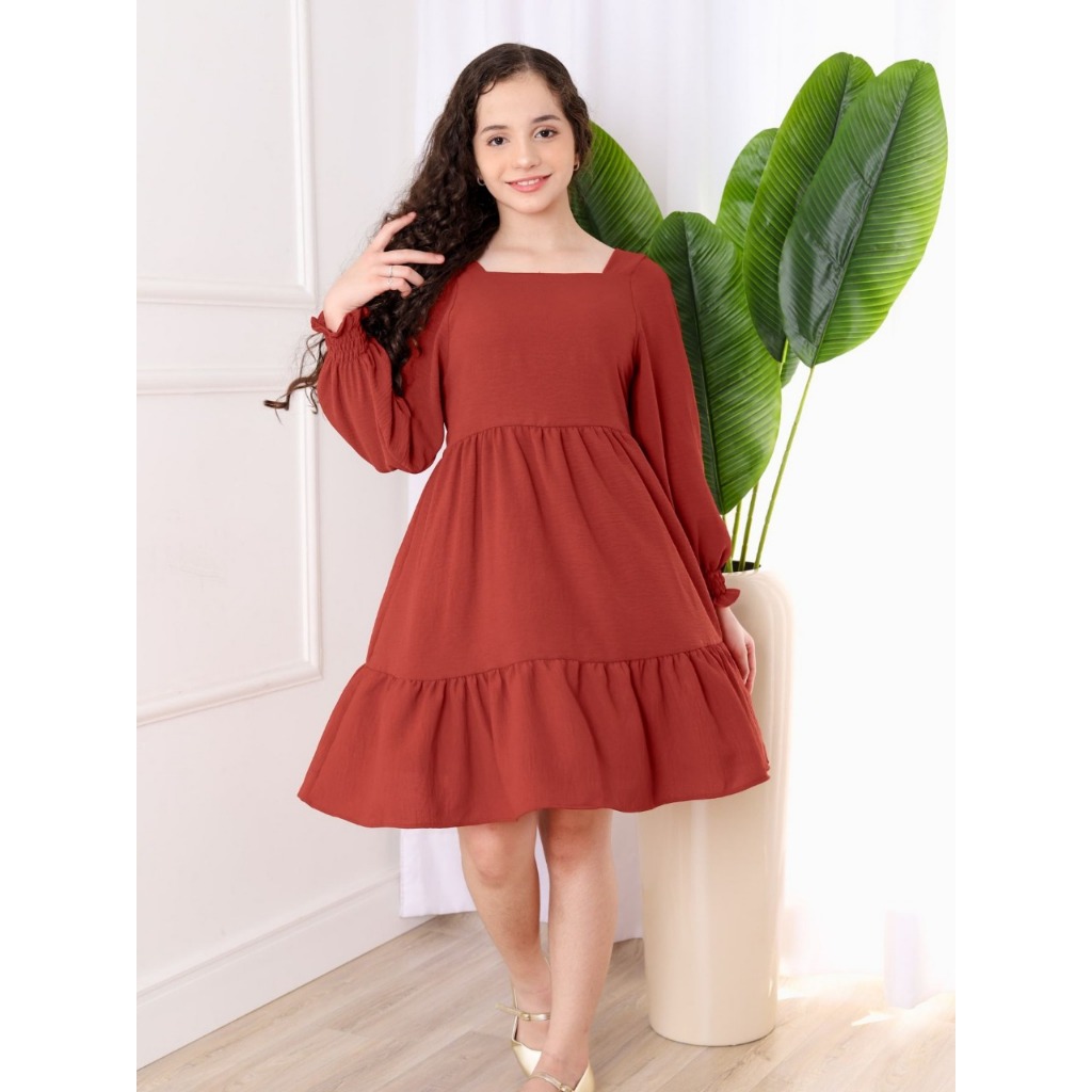 INFALTIL/JUVENIL VESTIDO CURTO DE MANGA LONGA MENINAS em Oferta na Shopee
