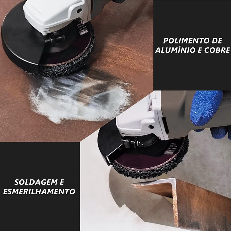 Kit 5 Discos de Limpeza Flap 115mm para Remover Tintas — foto 4