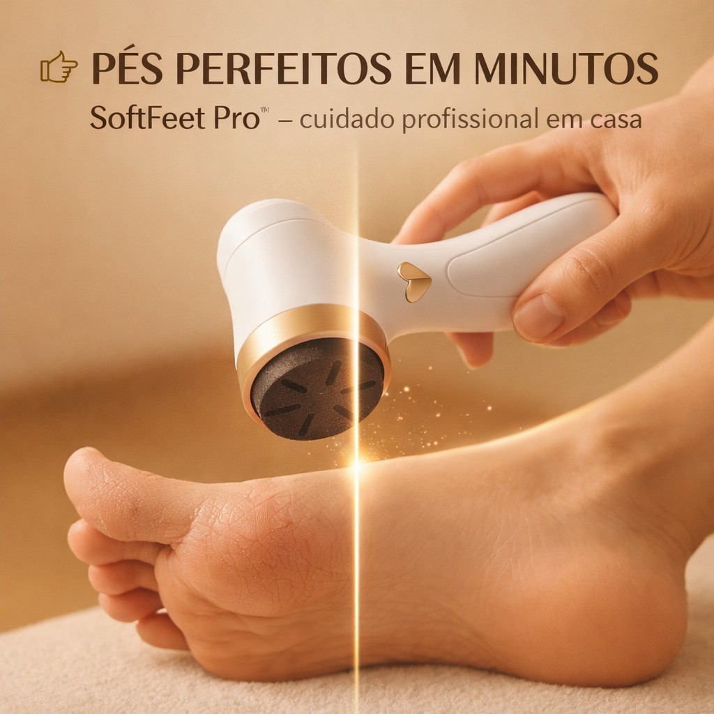 SoftFeet Pro™ Esfoliador Pés Profissional Remove Calos e Calcanhar Rachado Elétrico Recarregável USB em Oferta na Shopee