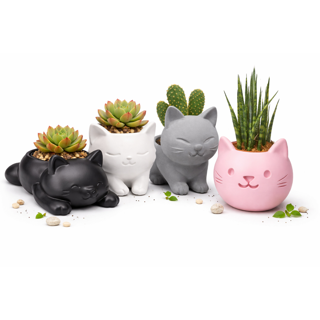 Vaso Pequeno para Planta Gatinho Decorativo | Vaso para Plantas, Suculentas e Cactos