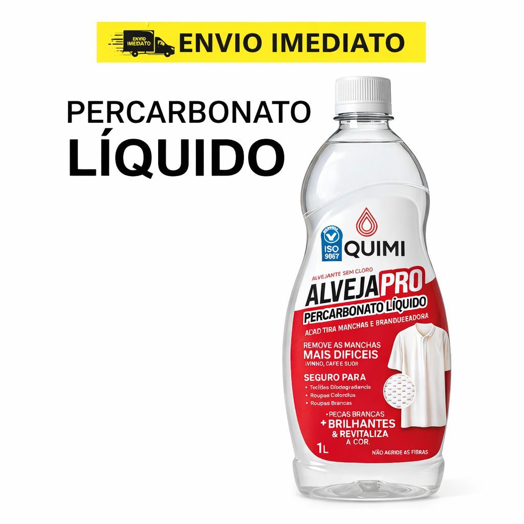 AlvejaPro Percarbonato Líquido 1L Tira Manchas Forte Sem Cloro Para Roupas Brancas e Coloridas + Brilho Intenso em Oferta na Shopee