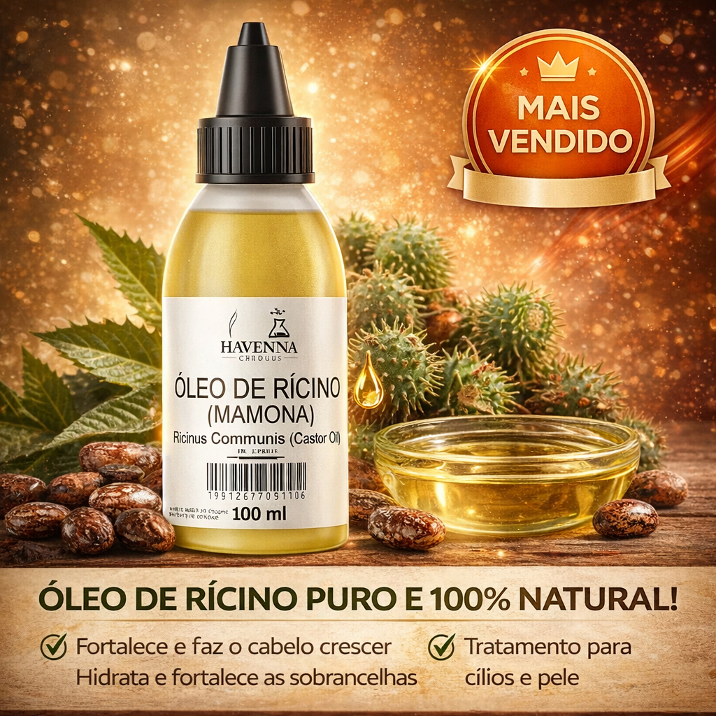 Oleo de Ricino Mamona (castor oil) 100ml Produto usado em industria cosmetica sem mistura