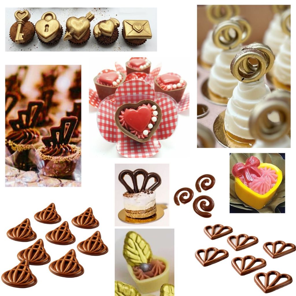 Forma De Acetato Decoração Acabamento Doces Finos Aplique em Oferta na Shopee