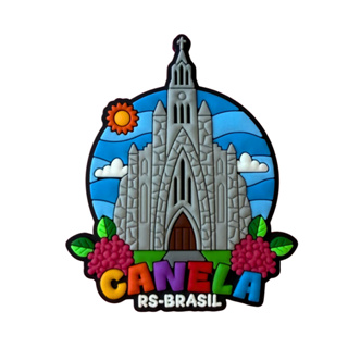 Imã de Geladeira Emborrachado Canela RS Catedral de Pedra - Lembrança Serra Gaúcha em Oferta na Shopee