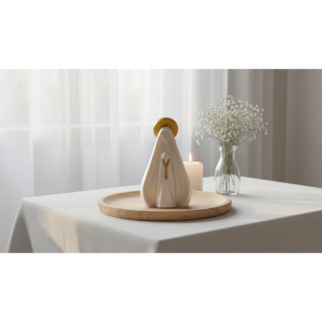 Nossa Senhora Imagem Sacra Católica Decoração Religiosa Presente Estátua de Nossa Senhora 15 cm